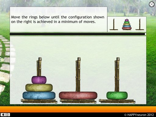 Screenshot: The Towers of Hanoi