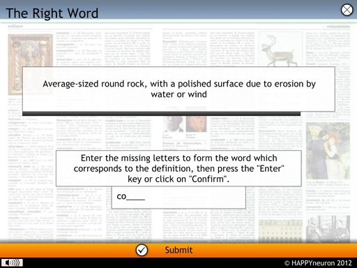 Screenshot: The Right Word